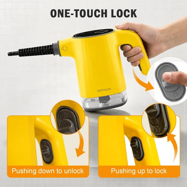 Alt view image 3 of 7 - Handheld Steam Cleaner for Home with LED Display, 15-Pcs Set