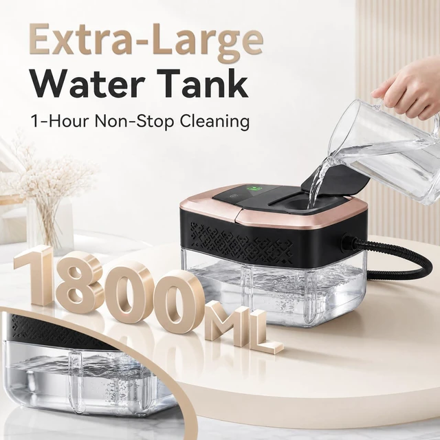 Alt view image 5 of 7 - Steam Cleaner, 3-Level Adjustable Pressurized Steam Cleaner for Home, 15s Heat-Up Handheld Steamer for Cleaning, 1.9 Qt Tank Portable Steam Cleaner for Car, Tile, Grout