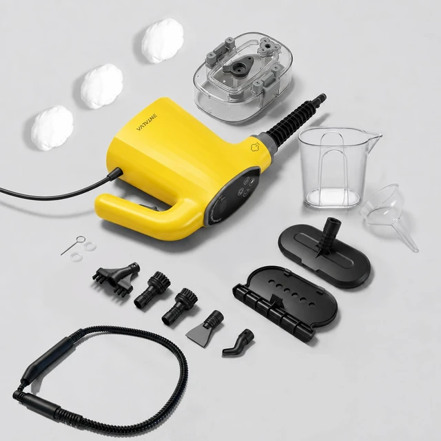Alt view image 7 of 7 - Handheld Steam Cleaner for Home with LED Display, 15-Pcs Set
