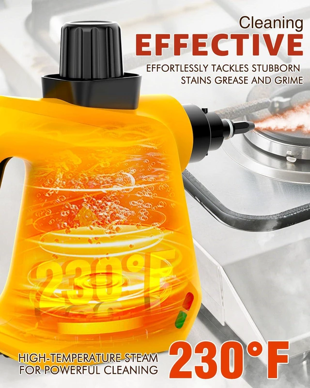 Alt view image 2 of 7 - Steam Cleaner, Powerful Pressurized Handheld Steam Cleaner for Home, Multi-Surface Portable Steamer for Deep Cleaning Kitchen Grease, Bathroom, Car, Upholstery, Floor, Grout & Tile