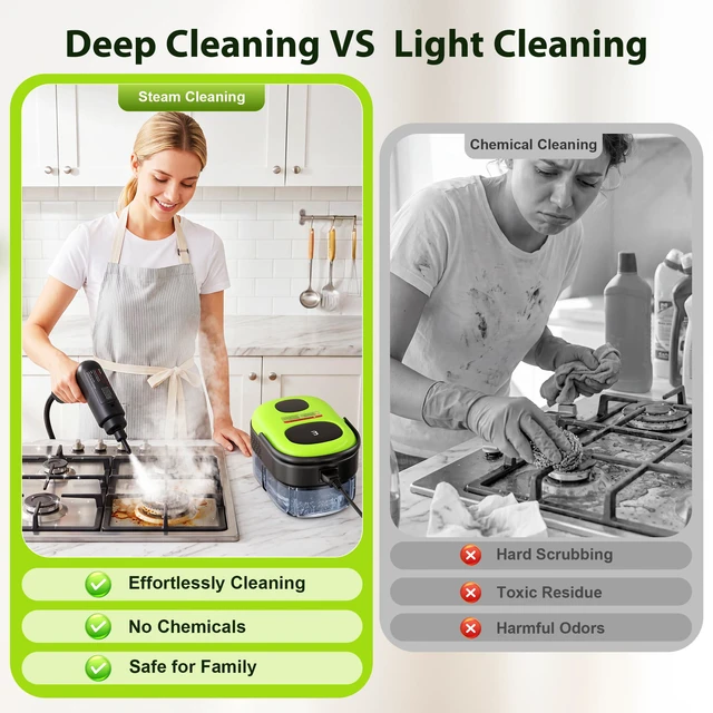 Alt view image 2 of 7 - Steam Cleaner for Home Cleaning: 3-Level Control Portable Handheld Steamer
