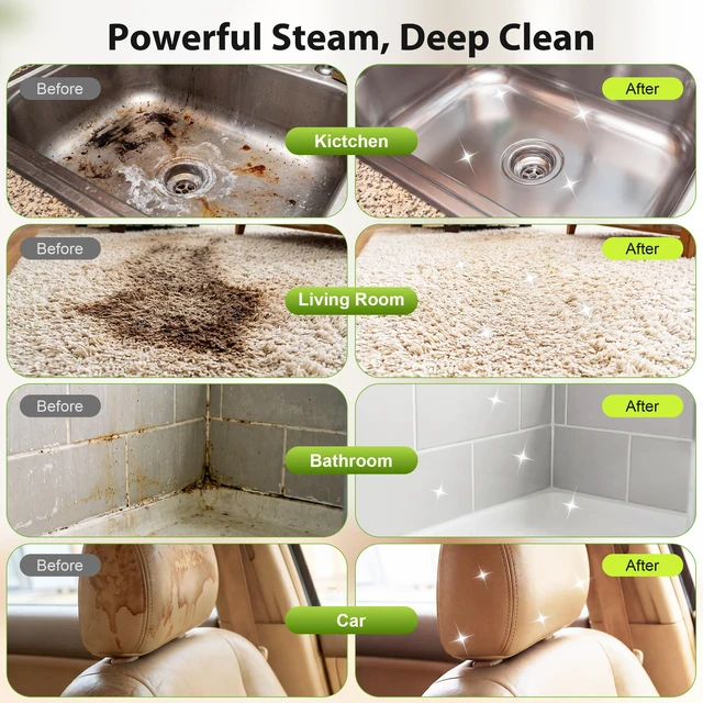 Alt view image 4 of 7 - Steam Cleaner for Home Cleaning: 3-Level Control Portable Handheld Steamer