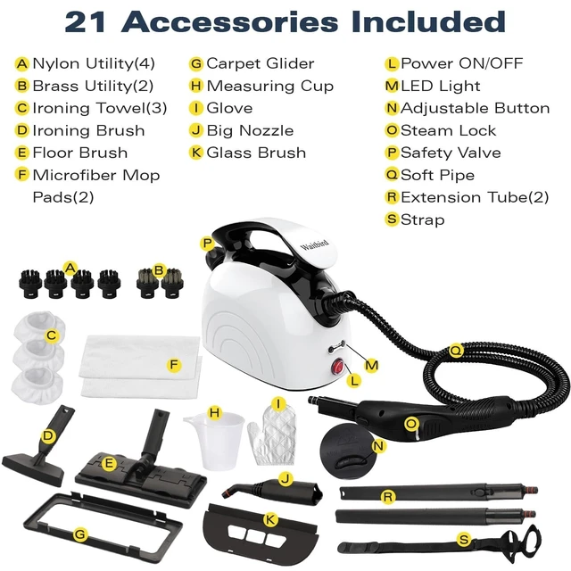 Alt view image 7 of 7 - Waitbird 4.5 Bar 300°F Steam Cleaner for Bathroom, Kitchen, Floor & Grout