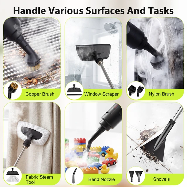 Alt view image 7 of 7 - Steam Cleaner for Home Cleaning: 3-Level Control Portable Handheld Steamer