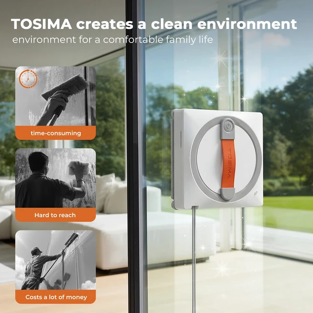 Alt view image 2 of 7 - WA9C Pro Window Cleaning Robot, 4-Nozzle Dual Spray, 6 Cleaning Modes