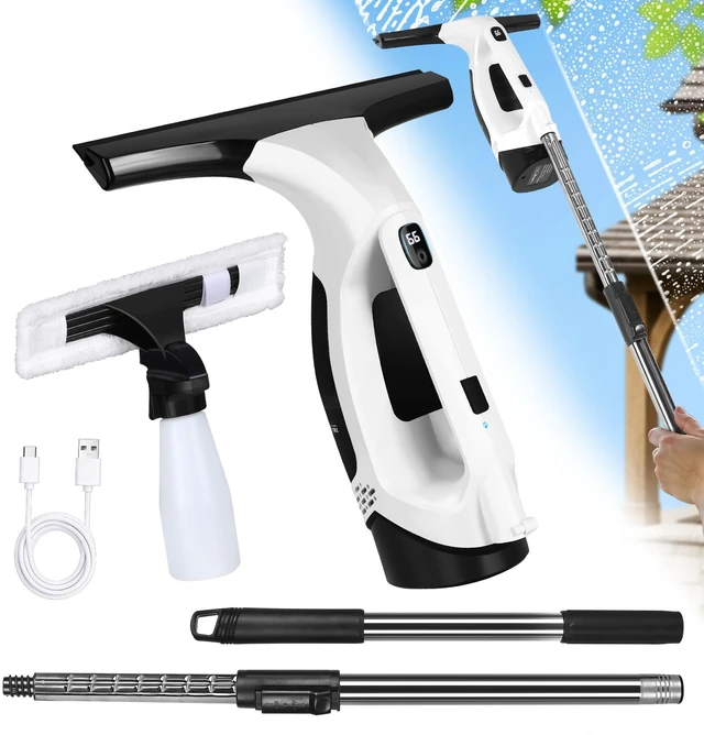 Main image of FRUITEAM Window Vacuum Squeegee Cordless with 31.5" - 40" Extendable Pole