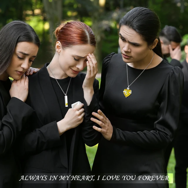 Alt view image 7 of 7 - Fumete 5 Pcs Urn Necklaces for Ashes Cremation Keepsake