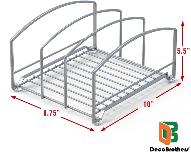 Alt view image 2 of 6 - Deco Brothers Cookware Organizer Rack for Kitchen Cabinet, 3 Slot Holder