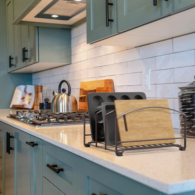Alt view image 4 of 6 - Deco Brothers Cookware Organizer Rack for Kitchen Cabinet, 3 Slot Holder