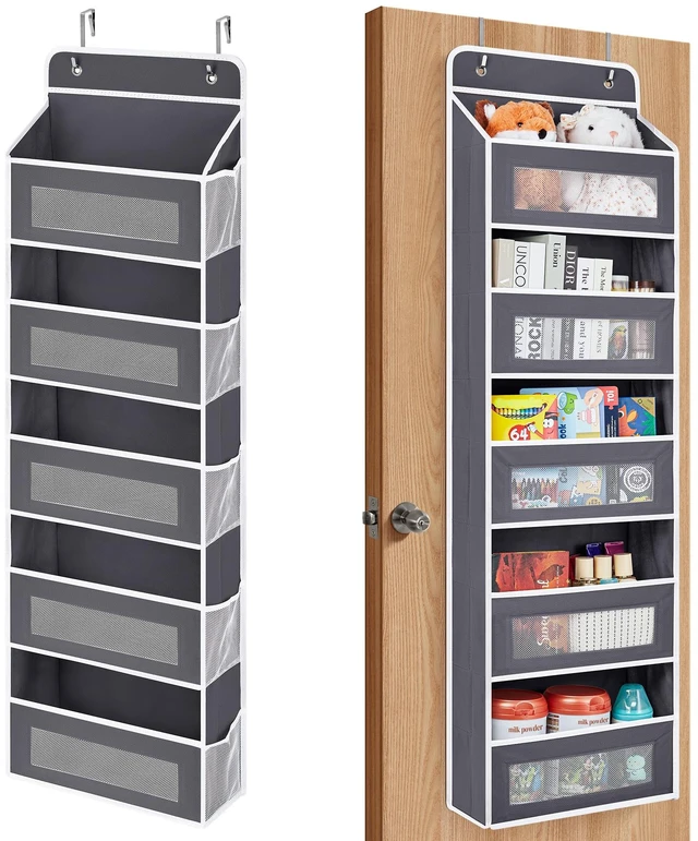 Main image of JARLINK Over The Door Organizer, 5 Shelf Hanging Organizer w/ 5 Pockets