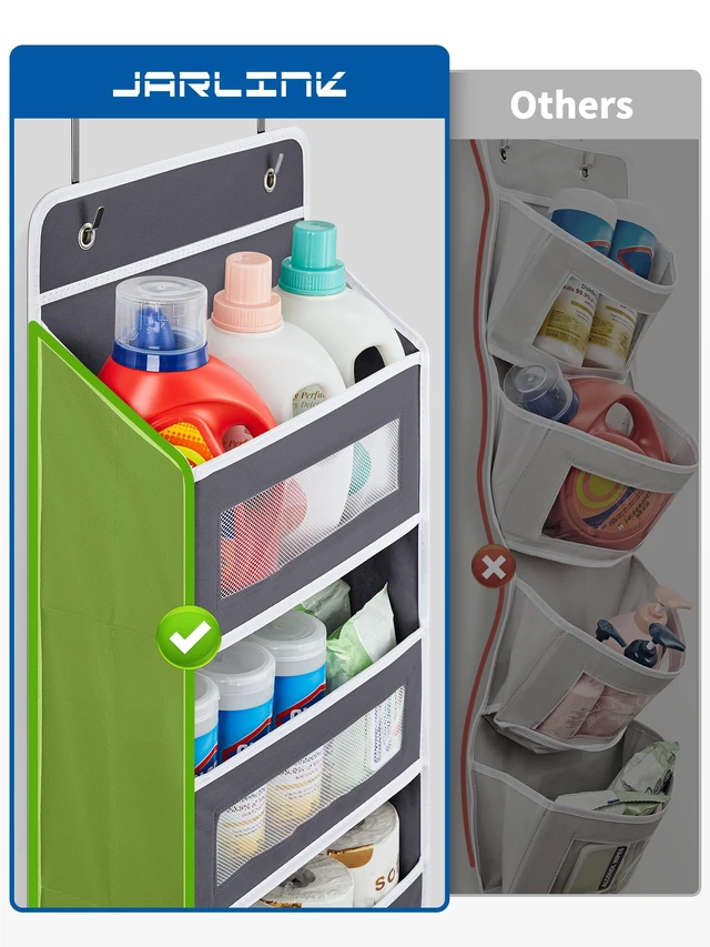 Alt view image 4 of 7 - JARLINK Over The Door Organizer, 5 Shelf Hanging Organizer w/ 5 Pockets