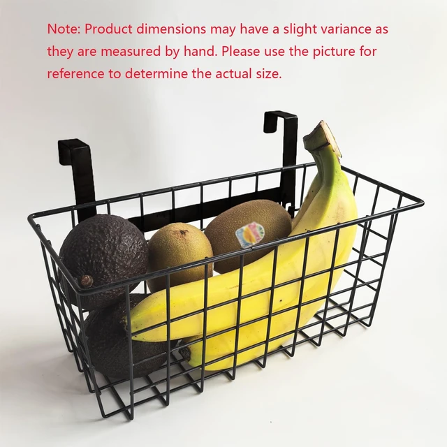 Alt view image 7 of 7 - MaraFansie Basket with Hook, Grid Storage Basket, Over the Cabinet Door Organizer, Wire Hanging Basket with Hook Over the Door/Railing, Under Sink Kitchen Cabinet, Pantry, Bathroom, White, 4 Pack