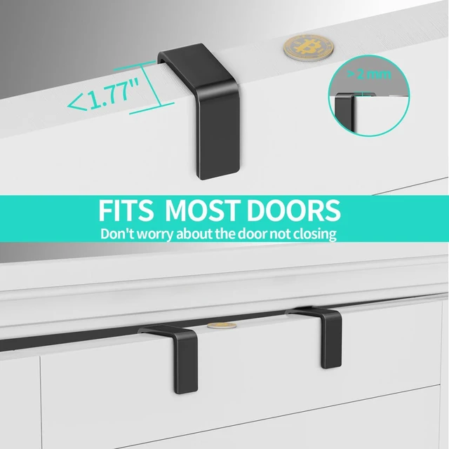 Alt view image 4 of 7 - HapiRm Over The Door Organizer - Hanging Door Organizer with 4 Metal Large Capacity Baskets and Adjustable Coat Hook for Bathroom Bedroom Kitchen Pantry Closet Cabinet