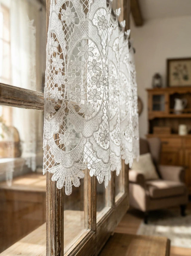 Alt view image 2 of 7 - Molaxhome Homey Sheer Embroidered Flowers Vine Valance Window Treatment