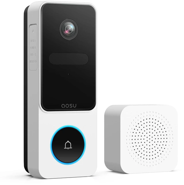 Main image of aosu Video Doorbell Camera Wireless, 2K QHD, 170° Wide Angle, 2.4GHz WiFi