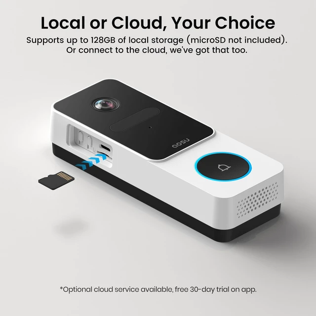 Alt view image 6 of 7 - aosu Video Doorbell Camera Wireless, 2K QHD, 170° Wide Angle, 2.4GHz WiFi