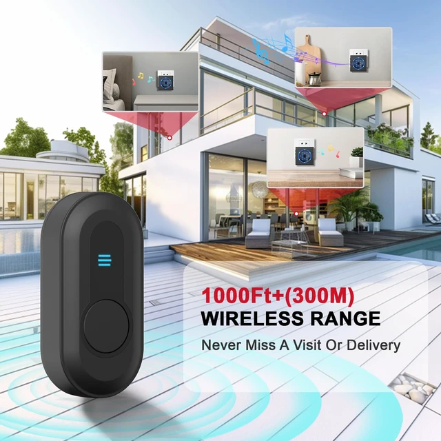 Alt view image 5 of 7 - CallToU Hearing Impaired Doorbell, Loud Wireless Chime with Flashing Light