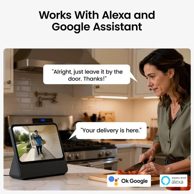 Alt view image 7 of 7 - aosu Video Doorbell Camera Wireless, 2K QHD, 170° Wide Angle, 2.4GHz WiFi