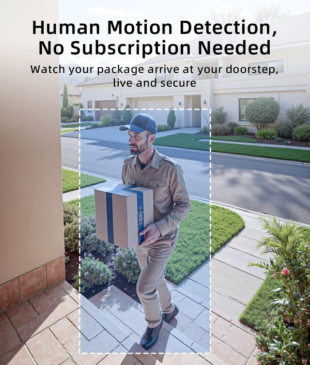 Alt view image 2 of 7 - Video Doorbell Camera Wireless 3MP HD, Free Human Motion Detection