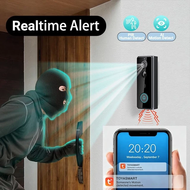 Alt view image 4 of 5 - Doorbell Camera Wireless No Subscription with Free Cloud Storage
