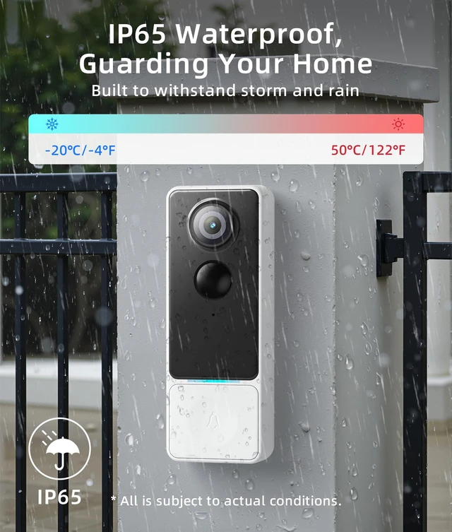 Alt view image 5 of 7 - Video Doorbell Camera Wireless 3MP HD, Free Human Motion Detection