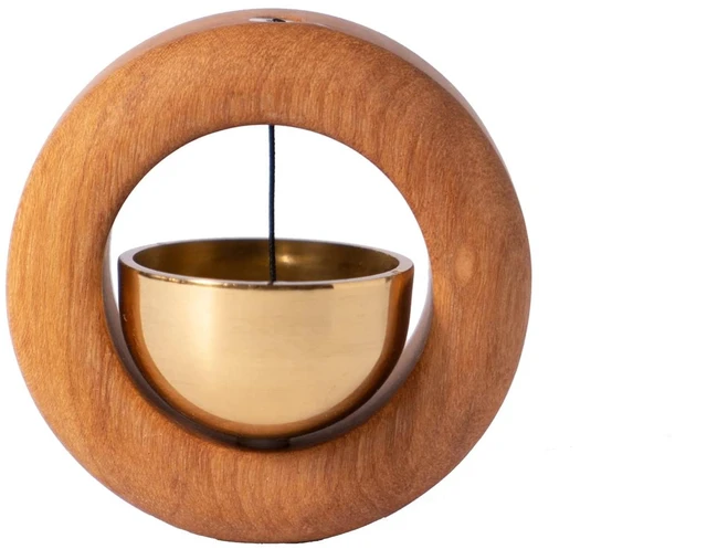 Main image of Magnetic Shopkeepers Bell for Door Opening,Golden Silk Wood Door Chimes When Door Opens,Doorbell Chime,Office Ornaments Decoration for Entrance, Fridge Sticker and Barn Door Housewarming Gift