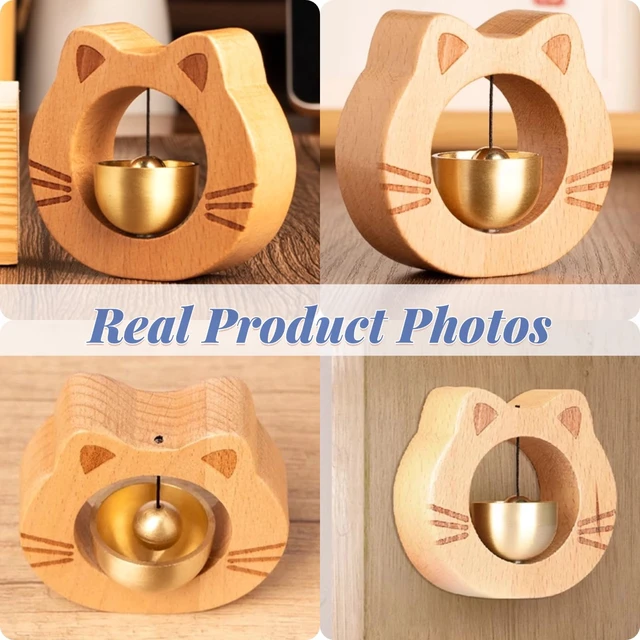 Alt view image 6 of 6 - Shopkeepers Bell for Door Opening, Magnetic Wood Doorbell, Wind Chime for Door, Store, Refrigerator, Porch, Garden, Entrance, Restaurant, Office, Housewarming Gift