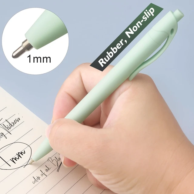 Alt view image 4 of 7 - Bribobo 8-Pack Retractable Ballpoint Pens, Smooth Writing, Black Ink