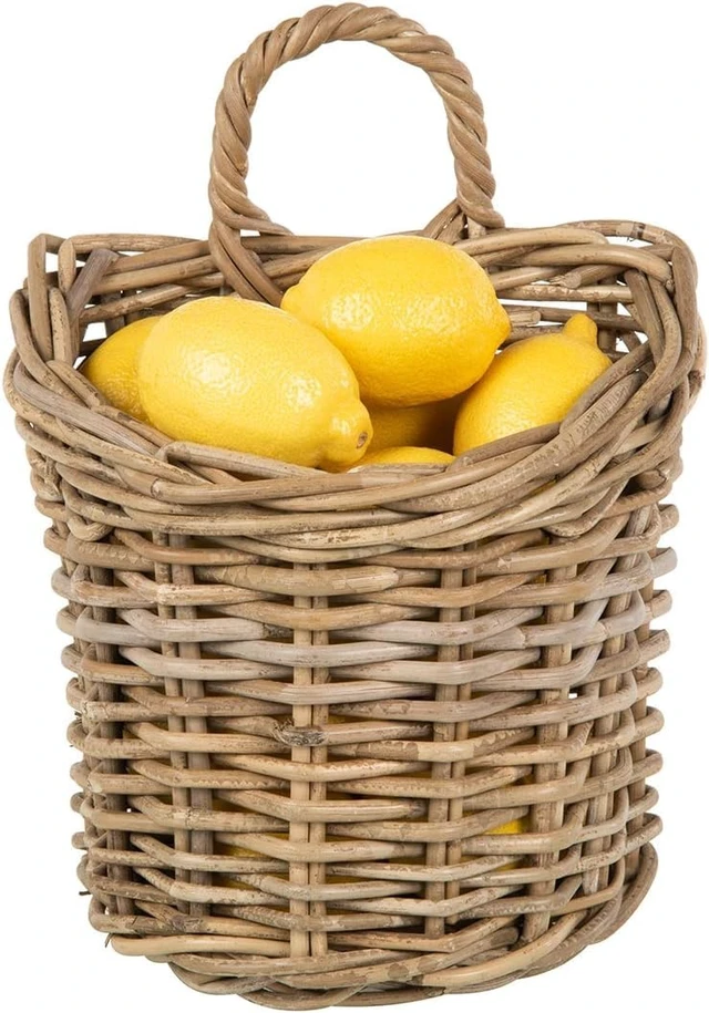 Alt view image 4 of 7 - Kouboo Kobo Wall Basket, Small, Gray-Brown