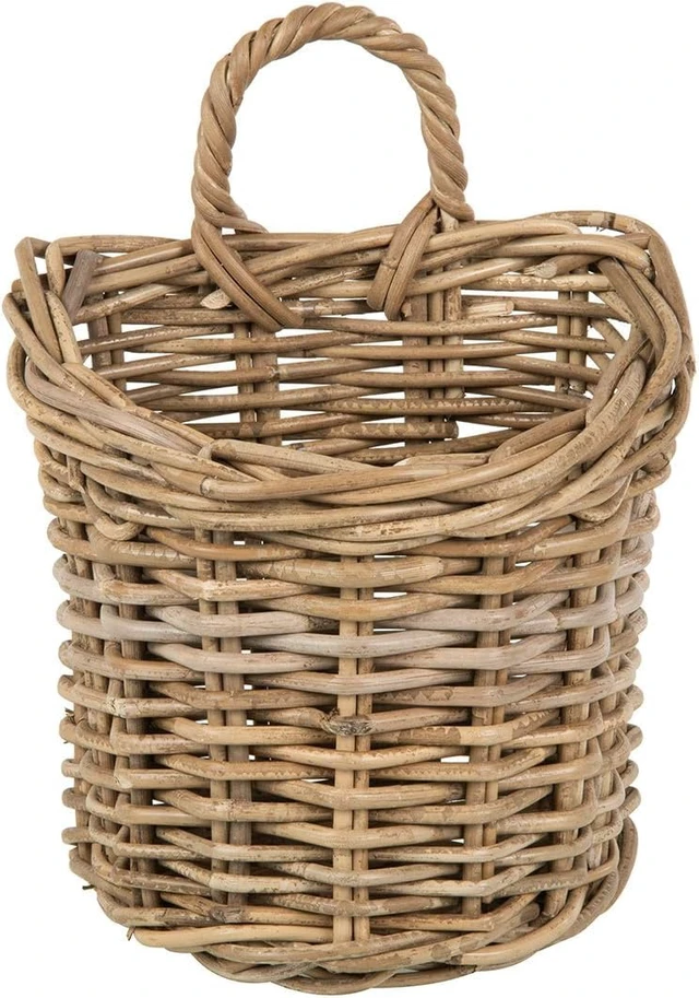Alt view image 5 of 7 - Kouboo Kobo Wall Basket, Small, Gray-Brown