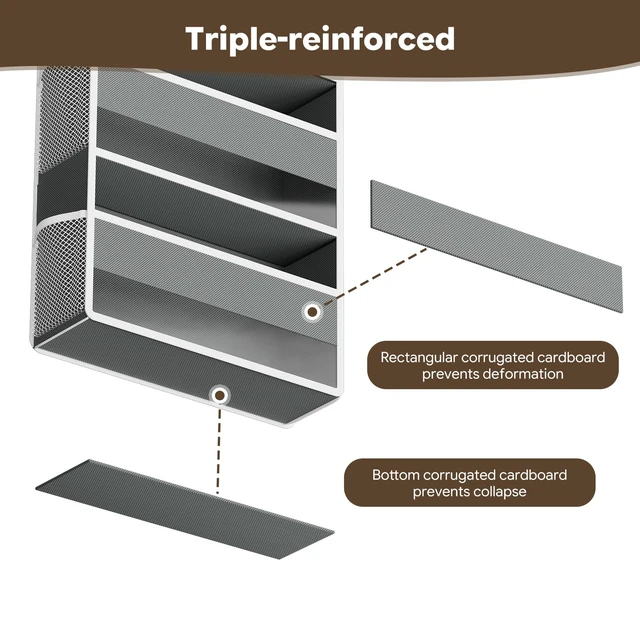 Alt view image 5 of 7 - Simple Trending Over The Door Organizer with 10 Side Pockets, Dark Grey