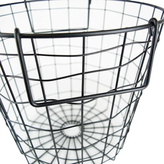 Alt view image 2 of 7 - DII Metal Wire Utility Storage Bin, Small Round, 12x12x10", Black
