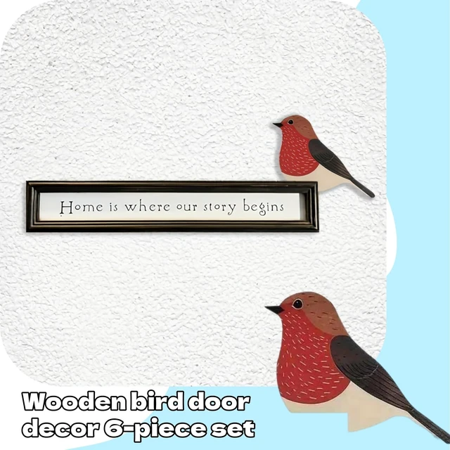 Alt view image 3 of 7 - Bird Door Decor, 3 Pairs, Cute Door Toppers