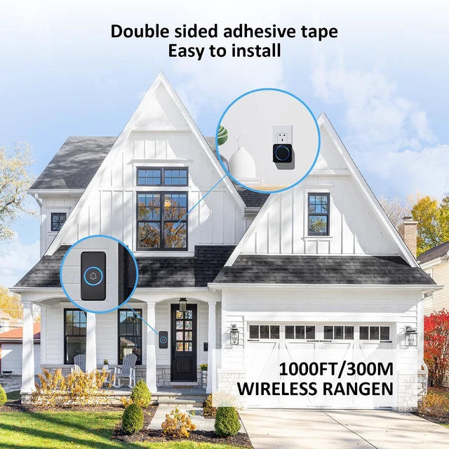 Alt view image 4 of 6 - Doorbell,Wireless Doorbell Battery Powered for Home Classroom Waterproof