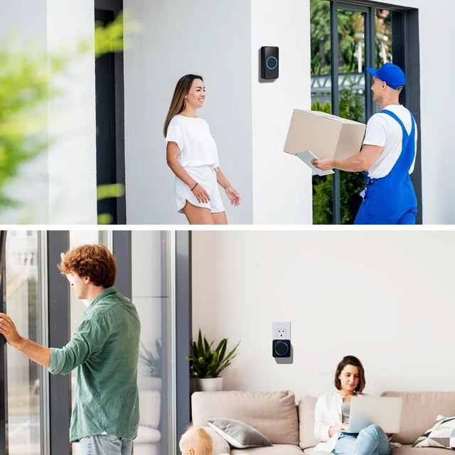 Alt view image 5 of 6 - Doorbell,Wireless Doorbell Battery Powered for Home Classroom Waterproof