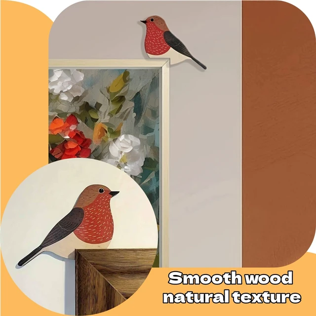 Alt view image 4 of 7 - Bird Door Decor, 3 Pairs, Cute Door Toppers