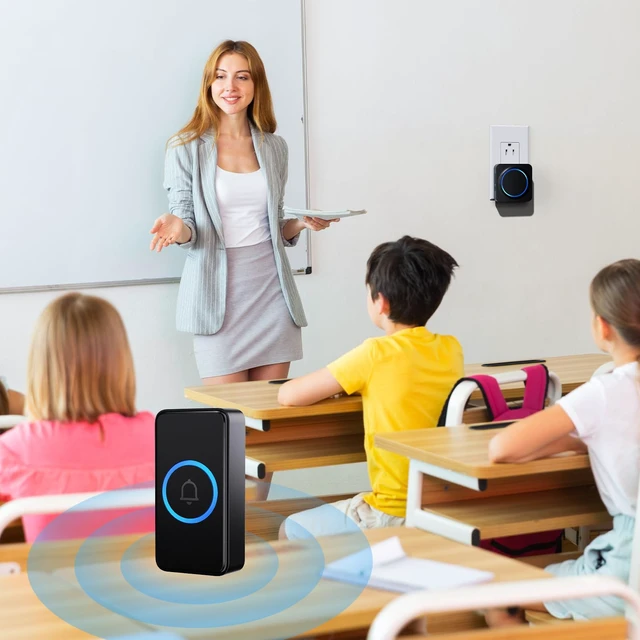 Alt view image 6 of 6 - Doorbell,Wireless Doorbell Battery Powered for Home Classroom Waterproof