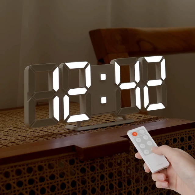 Main image of mooas 3D Pure Slim M LED Clock, 11.8" Multi-Function LED Digital Clock