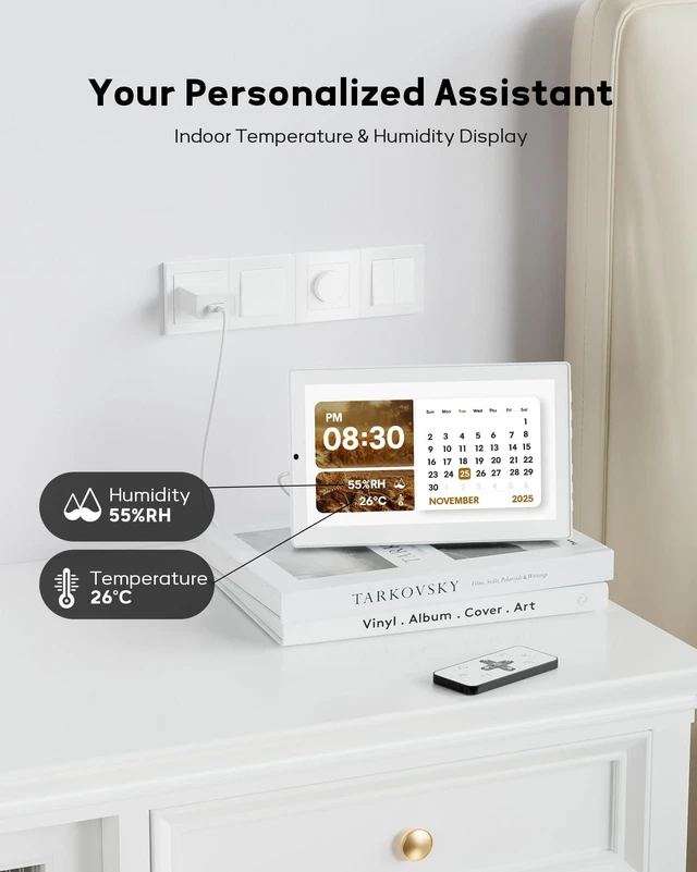 Alt view image 5 of 7 - Mesqool 10.1" Large Digital Calendar Clock for Seniors with Date & Day