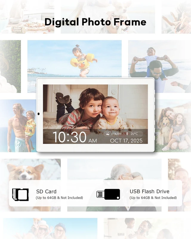 Alt view image 7 of 7 - Mesqool 10.1" Large Digital Calendar Clock for Seniors with Date & Day