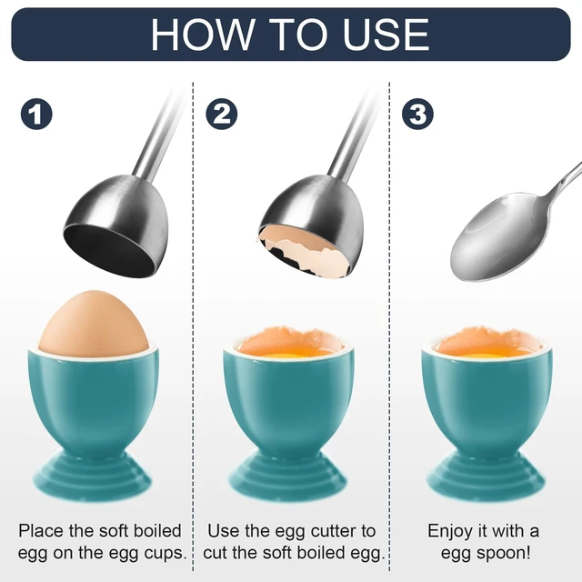 Alt view image 3 of 6 - Colorful Soft Boiled Eggs Cups Set Caribbean & Frame