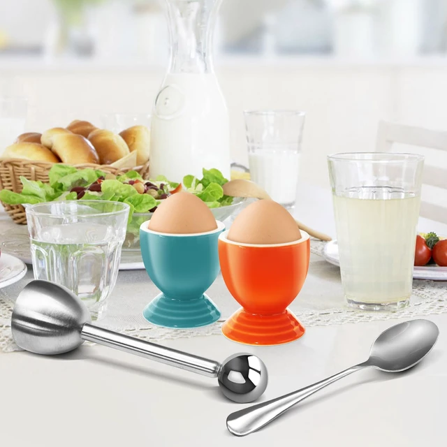 Alt view image 4 of 6 - Colorful Soft Boiled Eggs Cups Set Caribbean & Frame