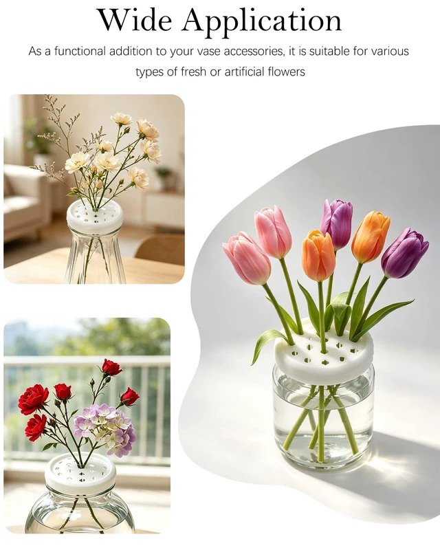 Alt view image 2 of 7 - 3 Pack Silicone Flower Arranger, Reusable Floral Grid for DIY Bouquet,Green