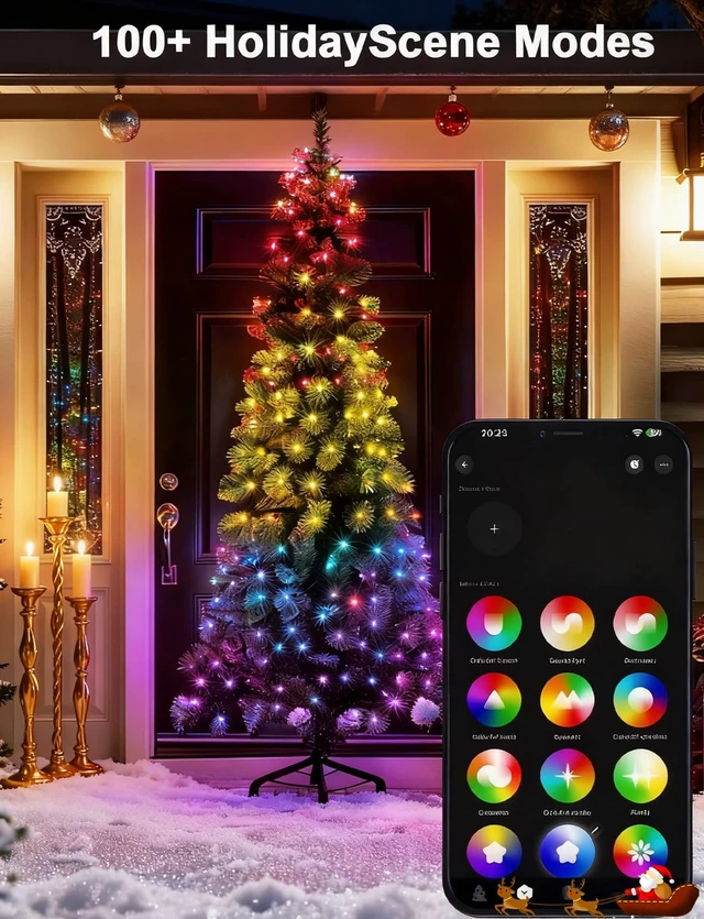 Alt view image 5 of 7 - echosari Smart Christmas String Lights 33Ft Color Changing