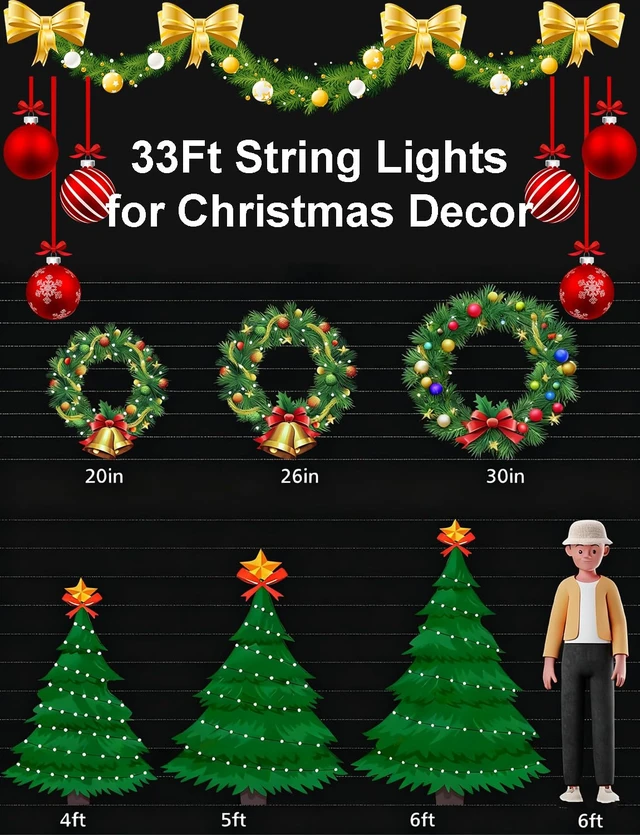 Alt view image 6 of 7 - echosari Smart Christmas String Lights 33Ft Color Changing