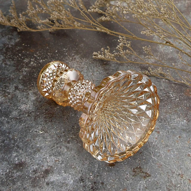 Alt view image 4 of 7 - OwnMy Gold Glass Taper Candle Holders Decorative Glass Candlestick Holders