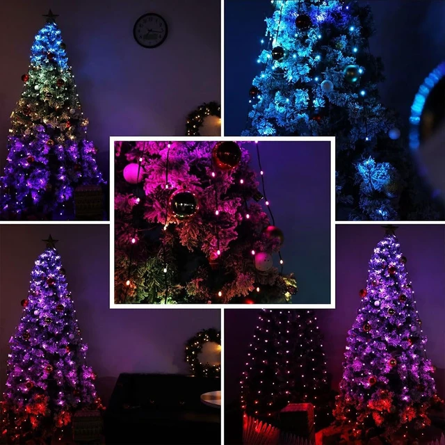 Alt view image 7 of 7 - Christmas Tree String Lights with Ring, Smart APP Remote Control, 200 LED