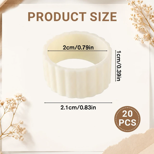 Alt view image 4 of 7 - 20 PCS Silicone Candle Rings for Taper Candles and Candle Cups