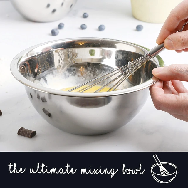 Alt view image 4 of 7 - WHYSKO Stainless Steel Mixing Bowls Set, 5-Piece Meal Prep & Food Storage