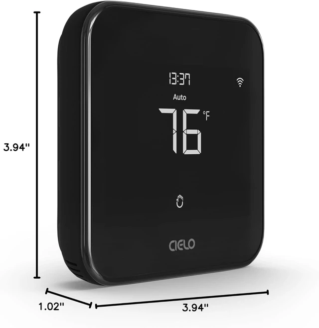 Alt view image 3 of 7 - Cielo Smart Thermostat Eco for Central HVAC, Energy Star Certified (Black)